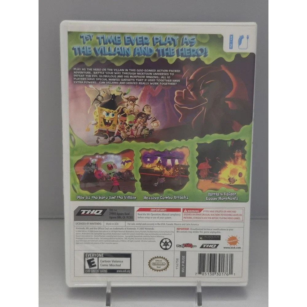 SpongeBob SquarePants Nicktoons: Globs of Doom - Nintendo‎ Wii - CIB & Tested